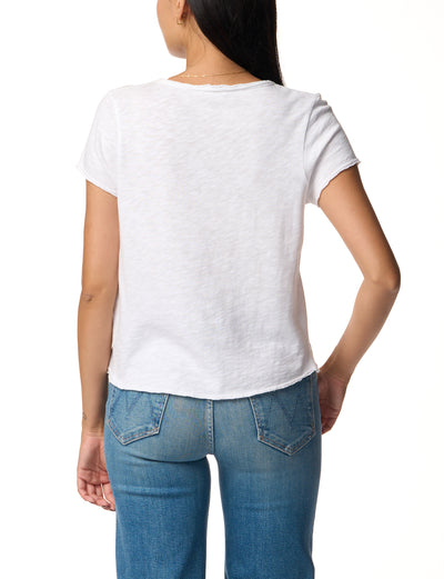 American Vintage Sonoma V Neck T Shirt Vintage White