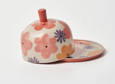 Jones and Co Ditsy Butter Dish Pink