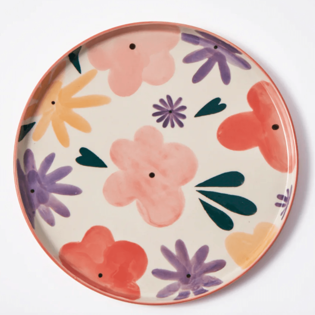 Jones and Co Ditsy Platter Pink