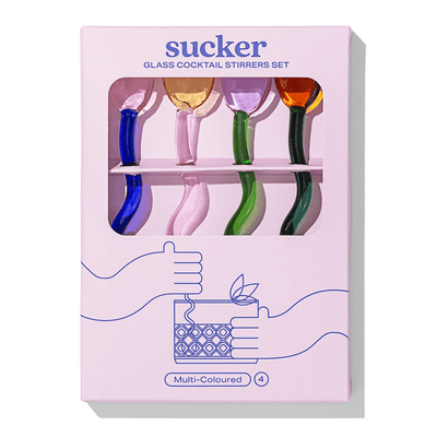 Sucker Glass Cocktail Stirrer Set