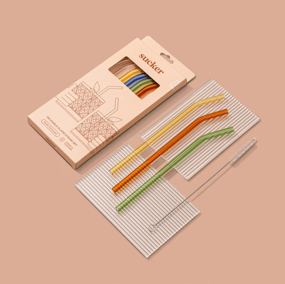 Sucker Reusable Drinking Straws Multi