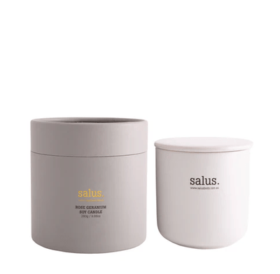 Salus Rose Geranium Soy Porcelain Candle