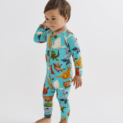Kip and Co Home Among The Gum Trees Long Sleeve Zip Romper