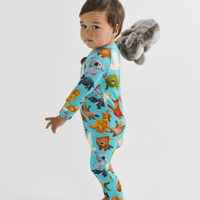 Kip and Co Home Among The Gum Trees Long Sleeve Zip Romper