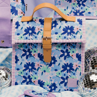 The Somewhere Co Blue Meadow Lunch Satchel