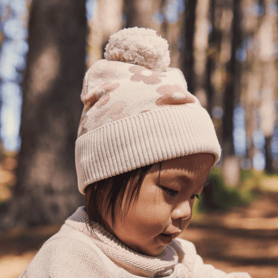 Kynd Baby Gots Jacquard Knit Beanie Blooming