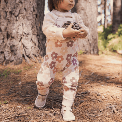 Kynd Baby Gots Jacquard Knit Overall Blooming
