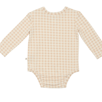 Kynd Baby Comfy Bodysuit Long Sleeve Neutral Gingham