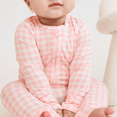 Kynd Baby Day or Night Onesie Petal Gingham