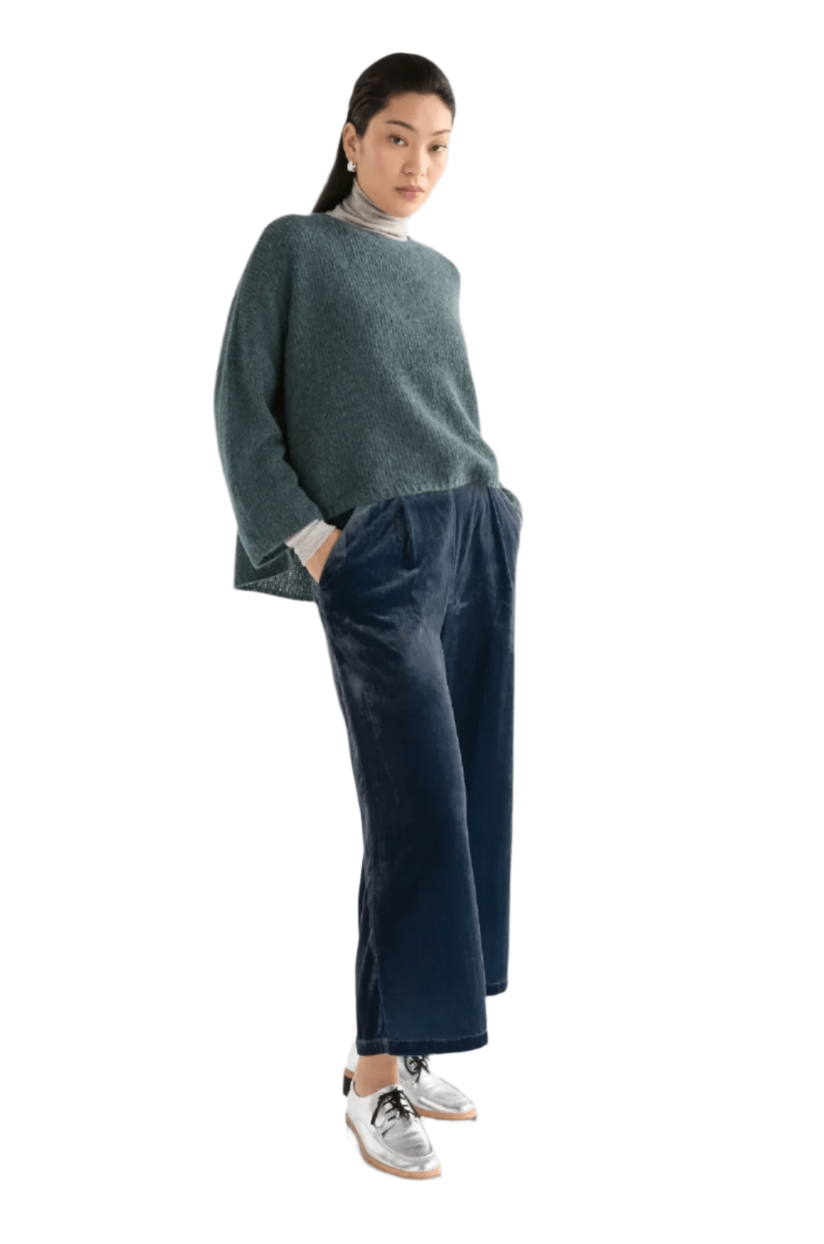 Elk the Label Suuri Wide Leg Pant Blue Steel