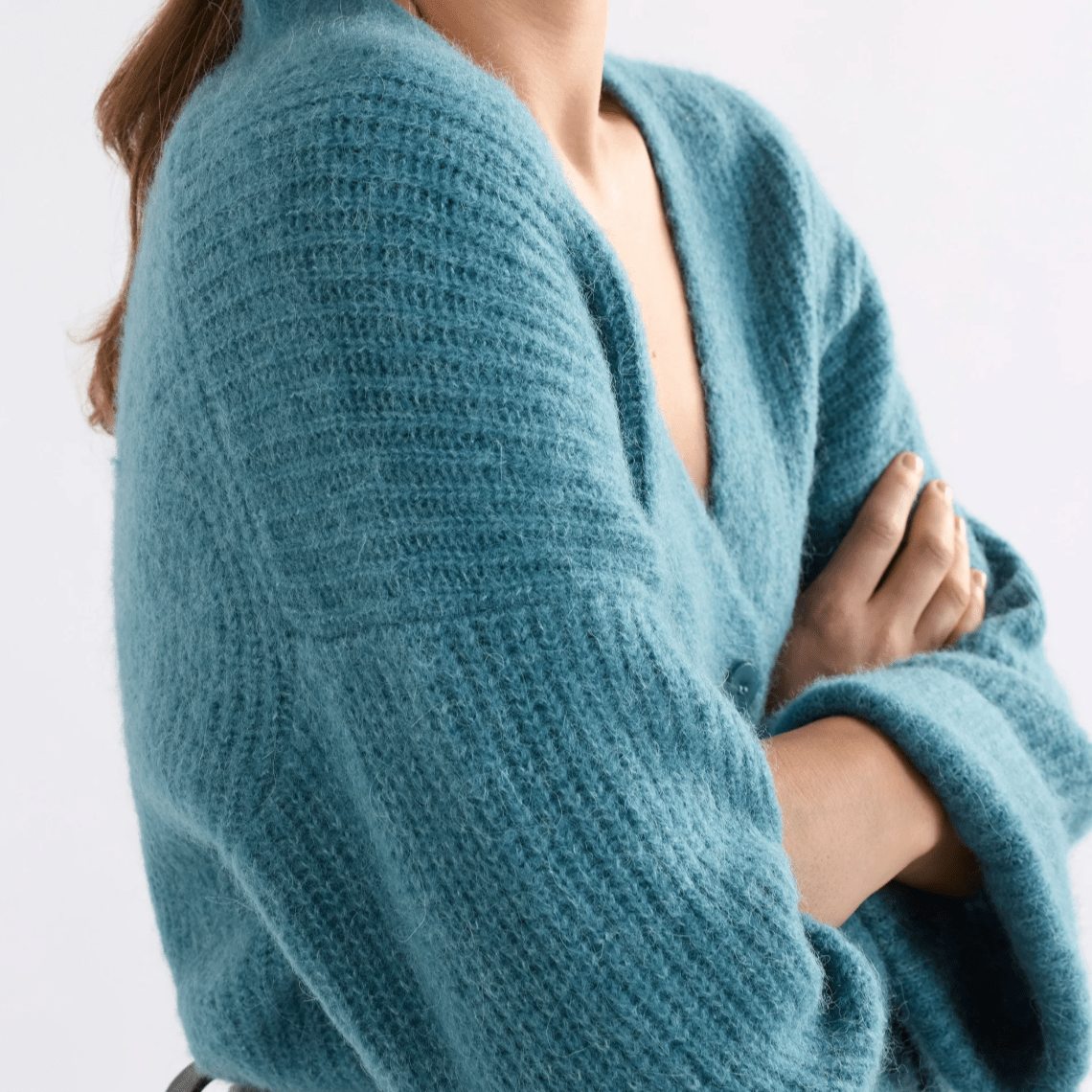 Elk the Label Aila Cardi Stone Blue