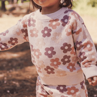 Kynd Baby Gots Jacquard Knit Jumper Blooming