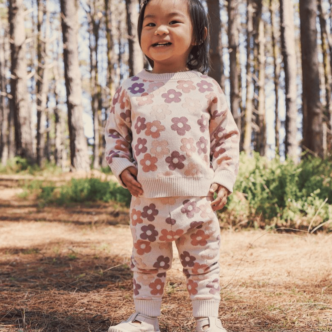 Kynd Baby Gots Jacquard Blooming Knit Pant