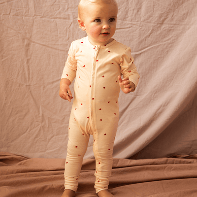 Pearson & Pearson Jesse Romper - Cookie Dough Love Bug