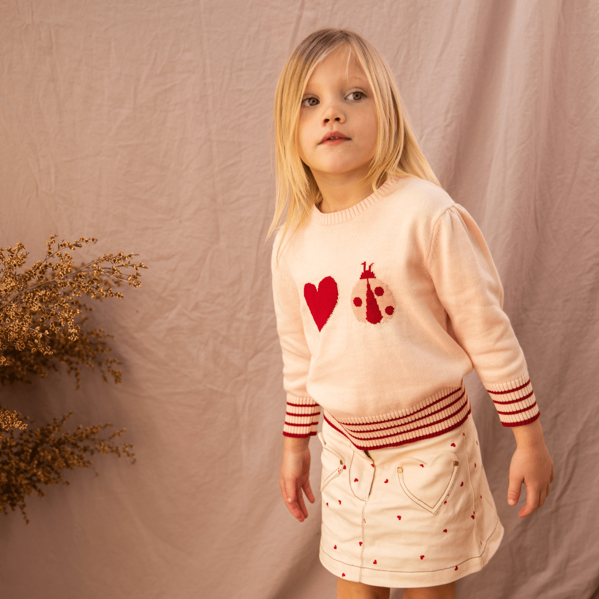 Pearson & Pearson Little Ladybug Jumper -Piggy Pink