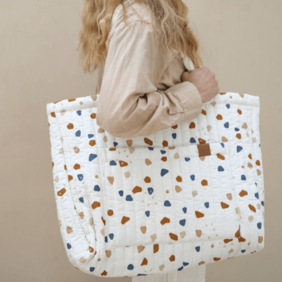 Fabelab - Quilted Organic Cotton Tote Bag - Terrazzo