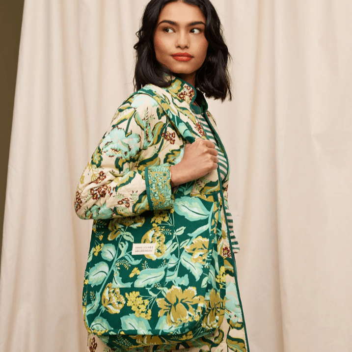 Sage and Clare Margot Tote Bag Forest