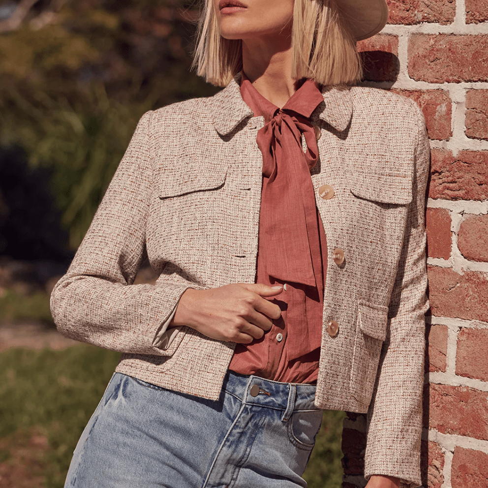 Zoe Kratzmann Adjoin Jacket Biscuit Boucle