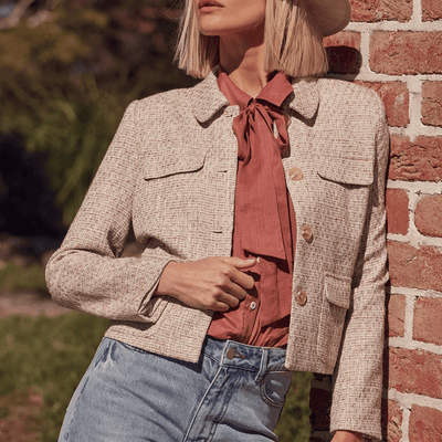 Zoe Kratzmann Adjoin Jacket Biscuit Boucle