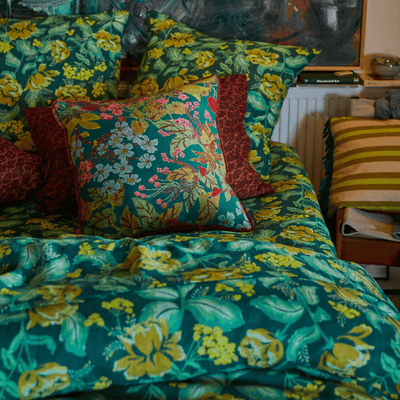 Sage and Clare Claire Reversible Cushion Jade