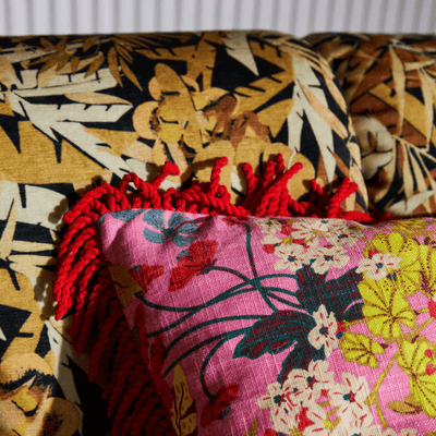Sage and Clare Genevieve Square Fringe Cushion
