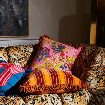 Sage and Clare Genevieve Square Fringe Cushion