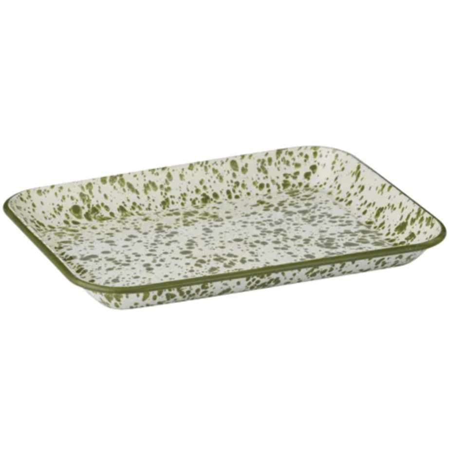 Scout Rectangle Enamel Tray Olive