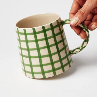 Jones and Co Larder Check Mug Green