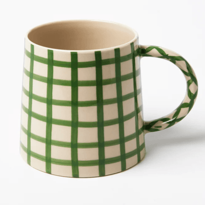 Jones and Co Larder Check Mug Green