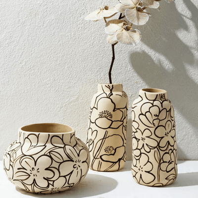 Jones and Co Tender Poppy Tall Vase