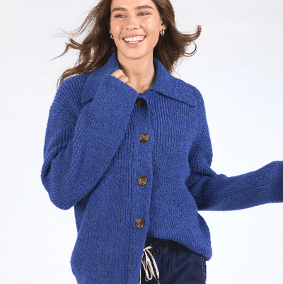 Elm Indy Button Down Cardi French Blue