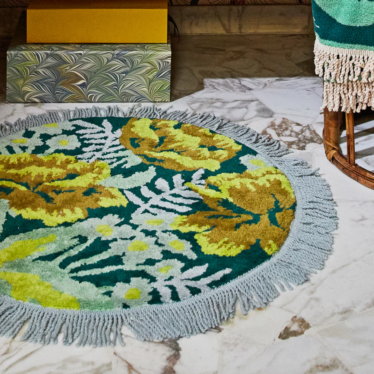 Sage and Clare Margot Round Bath Mat