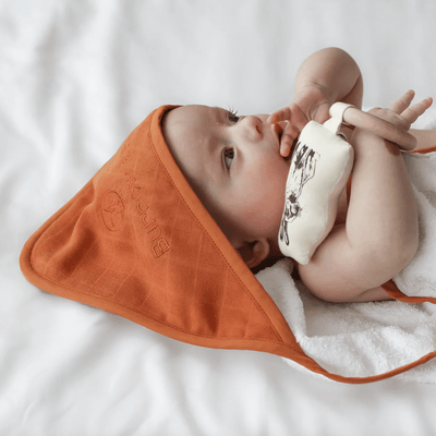 Burrow and  Be Hooded Towel Rust