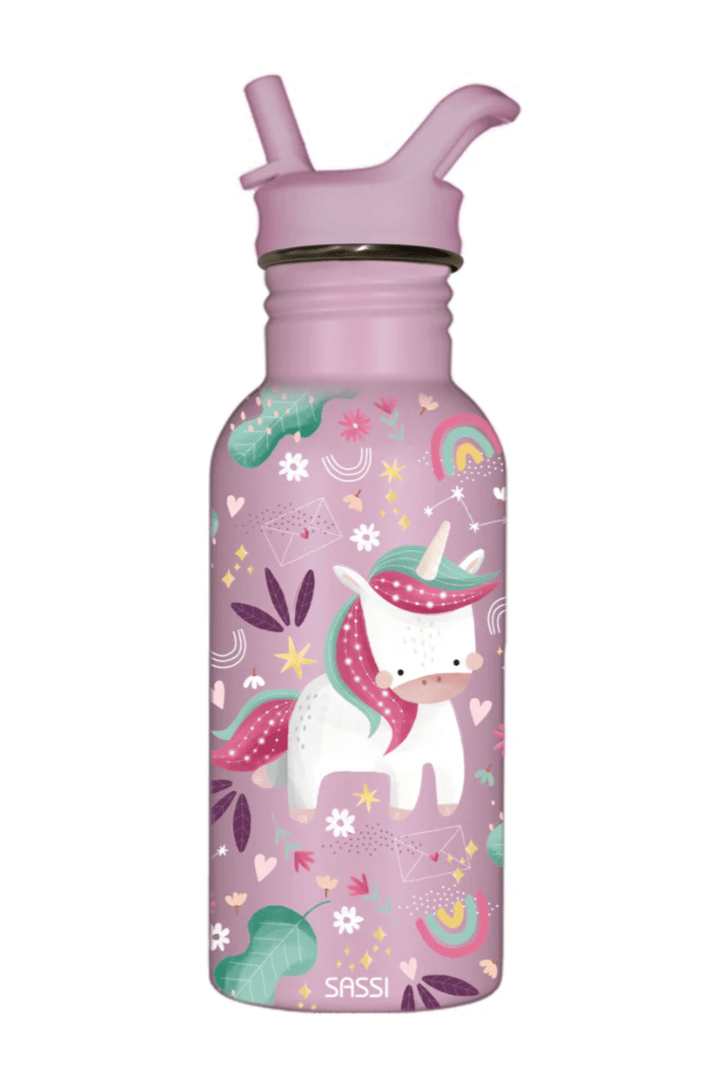 Sassi Stainless Steel Drink Bottle Sparkly the Unicorn
