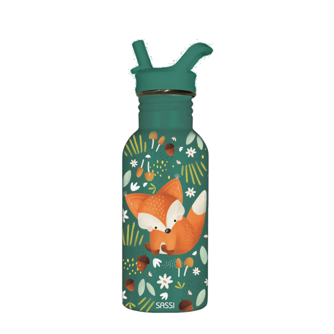 Sassi Stainless Steel Drink Bottle Crunchy the Fox