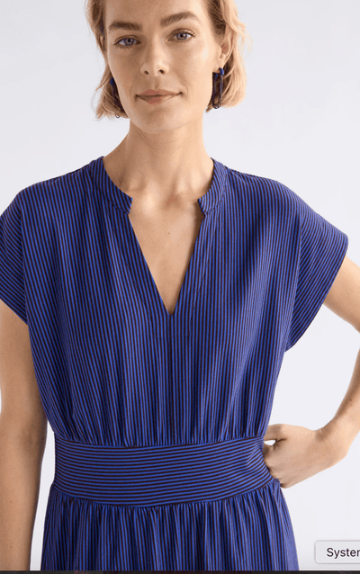 Elk The Label Evve Dress Chocolate/Cobalt
