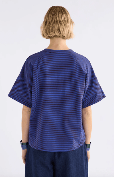 Elk The Label Evve TShirt Chocolate/Cobalt