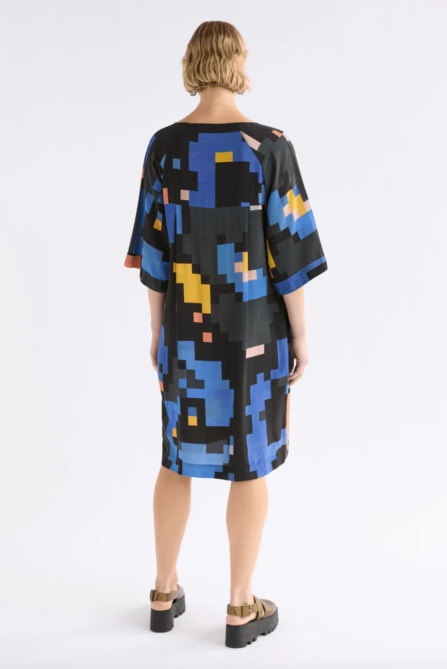 Elk The Label Malo V Neck Dress Lucent Print