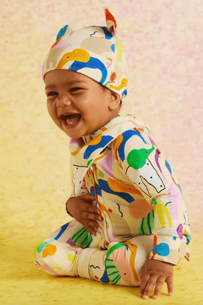 Halcyon Nights Happy Herd Long Sleeve Romper