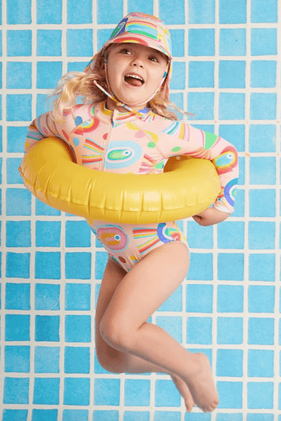 Halcyon Nights Long Sleeve Zip Bather Fancy Fins