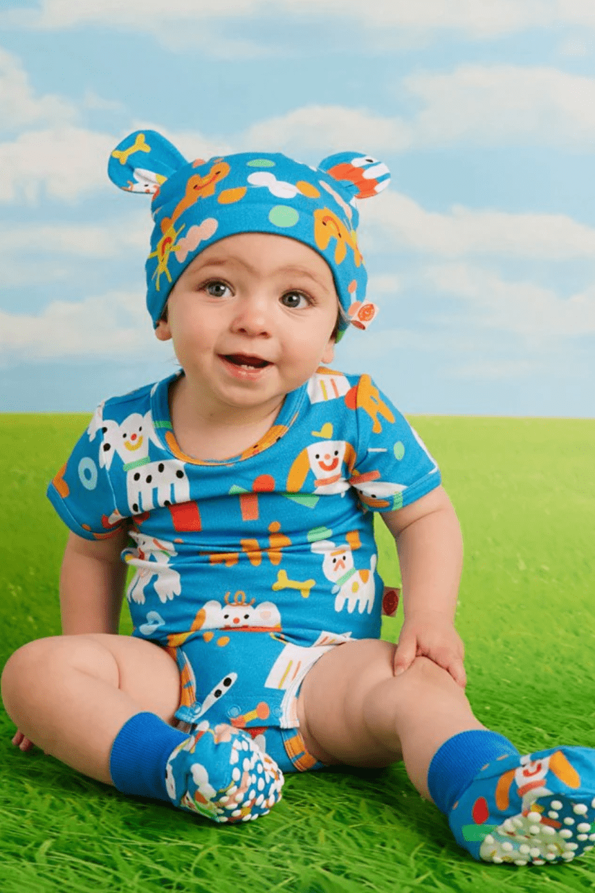 Halcyon Nights Puppy Park Short Sleeve Bodysuit