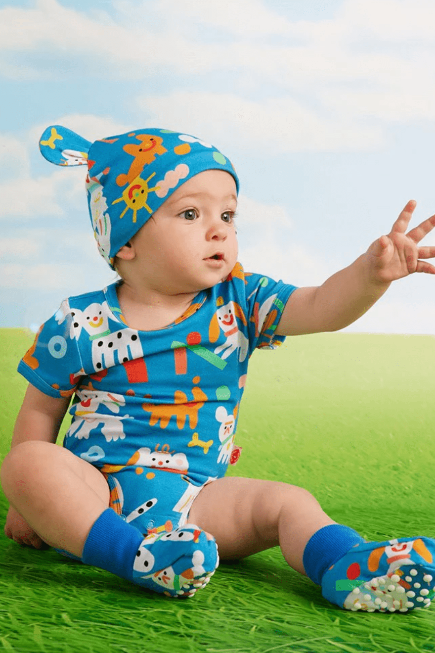 Halcyon Nights Puppy Park Short Sleeve Bodysuit