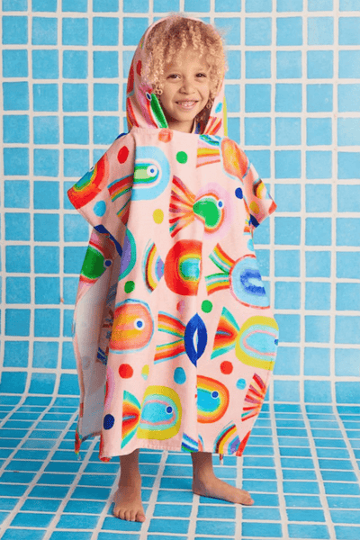 Halcyon Nights Fancy Fins Kids Hooded Beach Towel