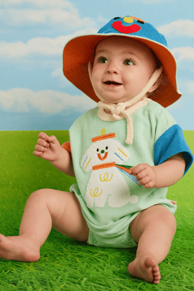 Halcyon Nights Puppy Park Terry Short Sleeve Bodysuit
