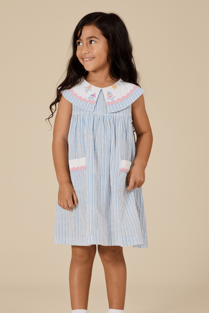 Goldie and Ace Sailor Stripe Lucy Collared Dress