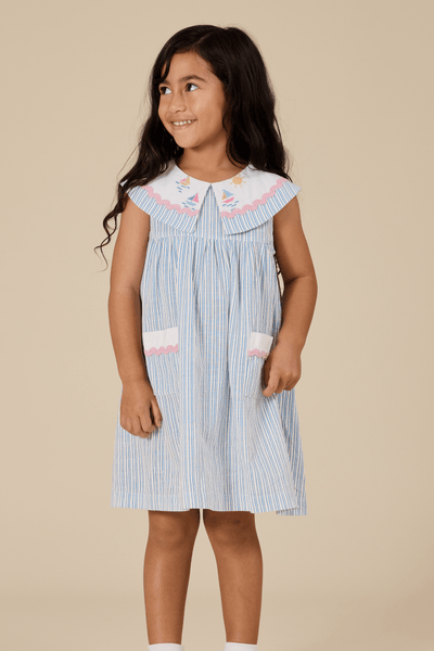 Goldie and Ace Sailor Stripe Lucy Collared Dress