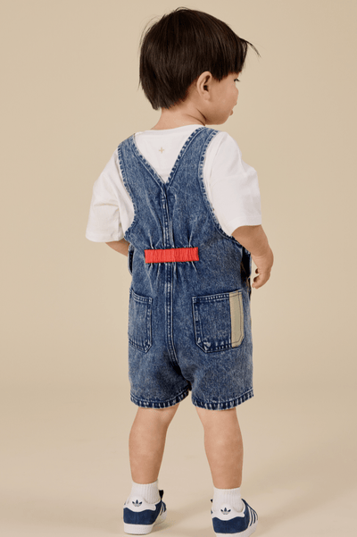 Goldie and Ace Primary Pop Burton Denim Overalls