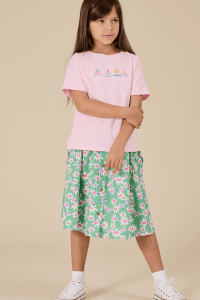 Goldie and Ace Daisy Patch Presley Pocket Skirt