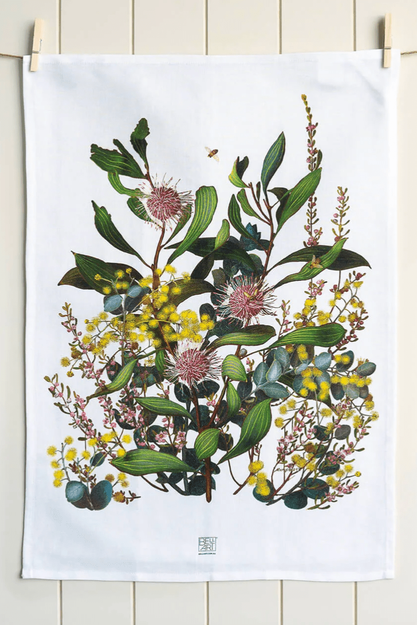 Bell Art Three For Honey Tea Towel