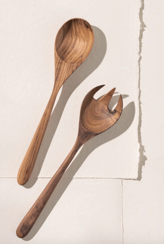 Zahra Teak Salad Servers